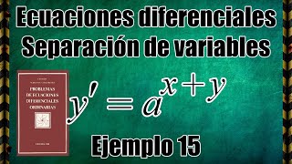 Ecuaciones Diferenciales Variables Separables Paso por Paso  Ejemplo 15  Problema 89 Makarenko [upl. by Halian456]