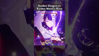 RAIDEN SHOGUN VS RAIDEN WEEKLY BOSS [upl. by Enomad]