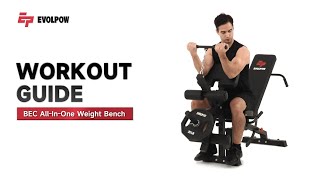 EVOLPOW BEC AllInOne Adjustable Bench Workout Guide  Evolpow [upl. by Aiblis403]