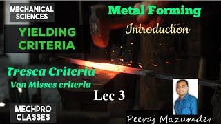 Metal forming  Lecture 3  Introduction  Yielding Criteria [upl. by Harlin]