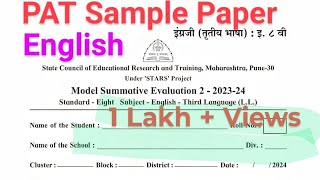 Class 8 English  PAT exam question paper 2024 [upl. by Flann]