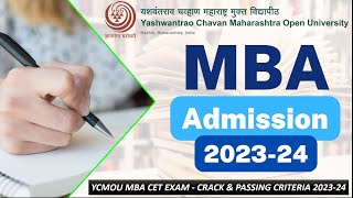 YCMOU MBA Admission 202324  MBA CET YCMOU Exam Crack  YCMOU MBA Admission Process 202324  YCMOU [upl. by Nahpos510]