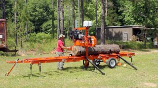 First Log EVER on the Wood Mizer LT15GO Sawmill [upl. by Libre]