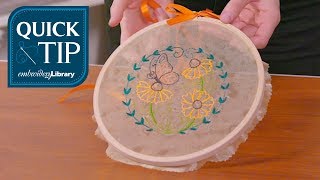 Quick Tip How to Embroider on Organza [upl. by Northway411]