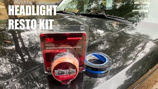 Restoring headlights with 3m kit 39008 13 [upl. by Etteuqal]