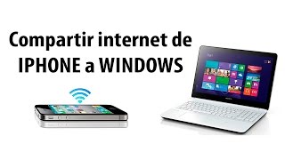 Como compartir Internet por Wifi desde un Iphone a una PC Windows [upl. by Abeu166]