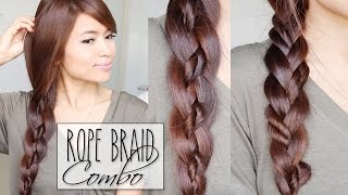 4Strand Braid  Rope Braid Combo Hairstyles  Hair Tutorial [upl. by Mot]