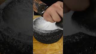 Season cure your molcajete super easy molcajete [upl. by Ydarb276]