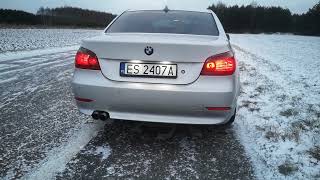 BMW E60 530d straight pipe sound popcorn rev limiter [upl. by Adnawot395]