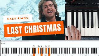 Last Christmas  Easy Piano Tutorial iconic synth part [upl. by Kiah601]