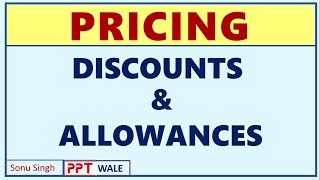 PRICE DISCOUNTS amp ALLOWANCES IN HINDI  Types  Marketing Management  BBAMBABcom  ppt [upl. by Imnubulo754]