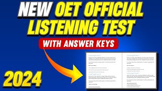 OET Official Listening Test 2024 With Answer Key For Doctors amp Nurses [upl. by Anecuza]