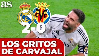 LESIÓN DANI CARVAJAL con sus DESGARRADORES GRITOS DE DOLOR  REAL MADRID 2  VILLAREAL 0  Carrusel [upl. by Ellynn]