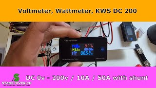 Voltmeter KEWEISI KWC DC200  Test  Wattmeter Voltmeter 0V200 V 10A  50A with shunt [upl. by Stoops]