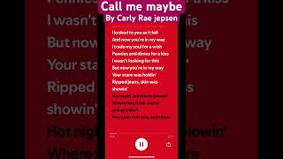 Call me maybe song by Carly Rae Jepsen [upl. by Anavoig193]