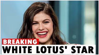 White Lotus Star Alexandra Daddario Just Wore the Most Unexpected Gothic Outfit [upl. by Shara]