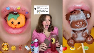 💖 TikTok POVS 💖 ASMR Satisfying Eating  Kaitlin Autumn Monique  POVs Tiktok 2024 17 [upl. by Lattonia]