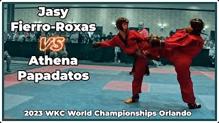 Jasy FierroRoxas VS Athena Papadatos  Continuous Sparring 2023 WKC Worlds [upl. by Glenden628]