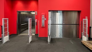 Two MEI Elevators at Target in St Louis with an ELEVATOR RACE [upl. by Gnouh]