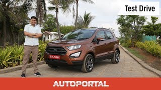 Ford Ecosport S Ecoboost  Test Drive Review  Autoportal [upl. by Arytahs]