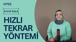 HIZLI TEKRAR NASIL YAPILIR  KPSS 45 Ay Kala Tekrar Nasıl Yapılmalı [upl. by Sucram]