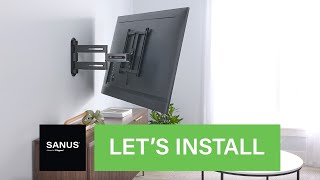 How to Install the SANUS Advanced FullMotion 4D®  Shift™ TV Wall Mount for TVs 32quot65quot [upl. by Ameekahs790]