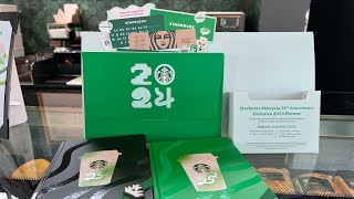 Starbucks Malaysia 🇲🇾 25 Anniversary Exclusive 2024 Planner ☕️ [upl. by Irrehc]