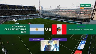 Argentina Vs Peru Jornada 12 Eliminatorias Mundial 2026 Pes 2021 19 Noviembre 2024 Dream Patch 2025 [upl. by Tnomad]