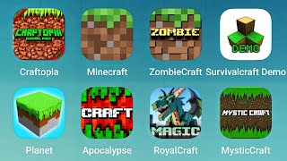 Craftopia Minecraft ZombieCraft Survivalcraft Planet Apocalypse Royalcraftt MysticCraft [upl. by Libbi77]