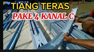 CARA MEMBUAT KANOPI TERAS MINIMALIS DARI BAJA RINGAN [upl. by Winson]