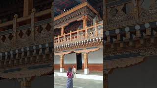 The courtyard at Punakha Dzong Bhutan travel bhutantravel himalayas traveldestinations bhutan [upl. by Ynnej207]