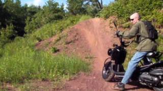 Offroad Scootering via Honda Ruckus in the woodlot amp pit in Fredericton New Brunswick [upl. by Aisul]