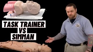 How to use Airway Task Trainers vs High Fidelity Simman Simulator EMS Lab Instructor Tips [upl. by Wisnicki9]