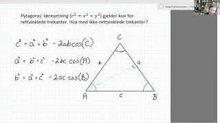 Trigonometri 7  Cosinussetningen og trig identiteter [upl. by Enifesoj173]