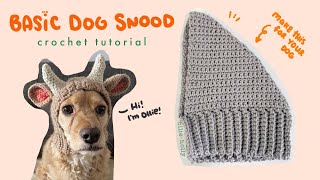 How to Crochet a Dog Snood  Basic Dog Snood Crochet Pattern Tutorial [upl. by Anavlis]