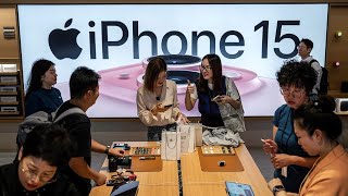 Apple’s iPhone Sales Plunge 24 in China to Start Year [upl. by Eelnayr]