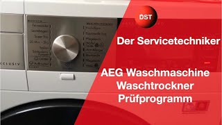 AEG Waschmaschine Waschtrockner Prüfprogramm und Fehlerspeicher auslesen Touch Display [upl. by Elakram]