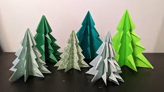 Sapins en papier origami [upl. by Anilad69]