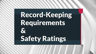 Record Keeping Requirements amp Safety Ratings  DOTReady [upl. by Deloria]