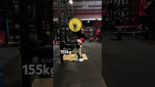 Low bar squat 155kg 1 12 motivation foryou fyp yt ytshort powerlifting bodybuilding [upl. by Hunfredo]