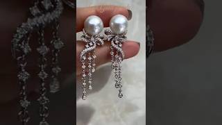 Elegant Style White Pearls Earring designs jewelry trending earrings short [upl. by Grunenwald]