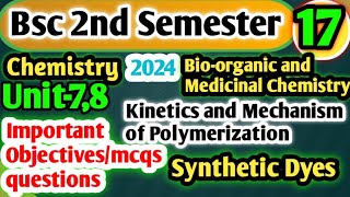 Bsc 2nd sem chemistry objective questions bsc Bioorganic and medicinal chemistry yourbscguide [upl. by Dnarb]