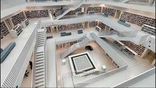 Mini Tour in Stadtbibliothek Stuttgart Stuttgart City Library [upl. by Bradstreet]