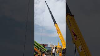 5ton truck crane 7section boom crane weighs 1 ton customer onsite test crane [upl. by Peckham]