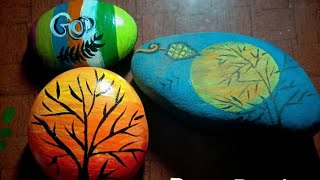 How to 3 best acrylic painting on Stone  rock painting ideas that will catch your eye step by step [upl. by Rew244]