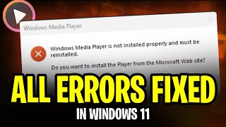 How to Fix All Windows Media Player Issues or Errors in Windows 11 Laptop or PC 2024 UPDATE [upl. by Gwyneth]