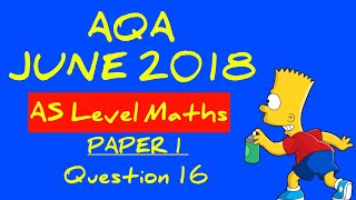 AQA June 2018 AS Level Maths Paper 1 Walkthrough Q16 Variable Displacement and Velocity [upl. by Candice126]