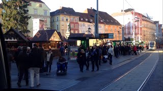 HGL Graz Tram  Linie 4 LiebenauMurpark  Andritz [upl. by Mehalick430]