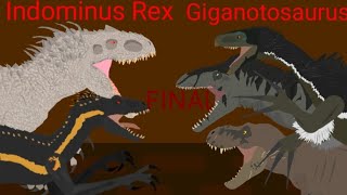 Indominus rex vs Giganotosaurus Part 3 FINAL Animation [upl. by Lecia53]