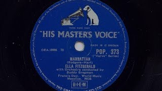 Ella Fitzgerald Manhattan 1957 78 rpm [upl. by Farley455]